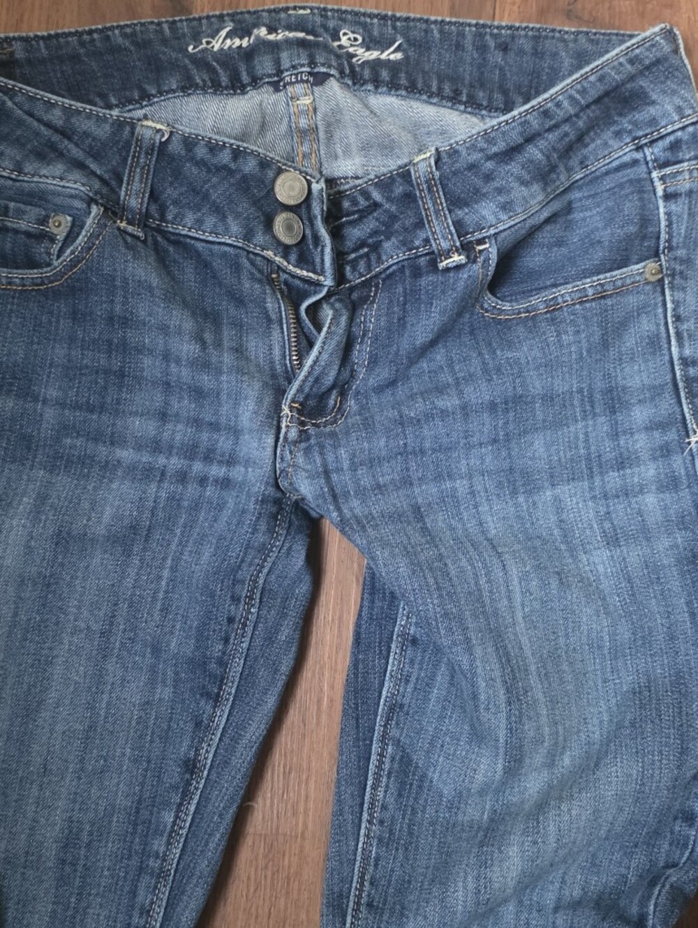 American Eagle Outfitters Women's Dark Blue Boot Cut Jeans